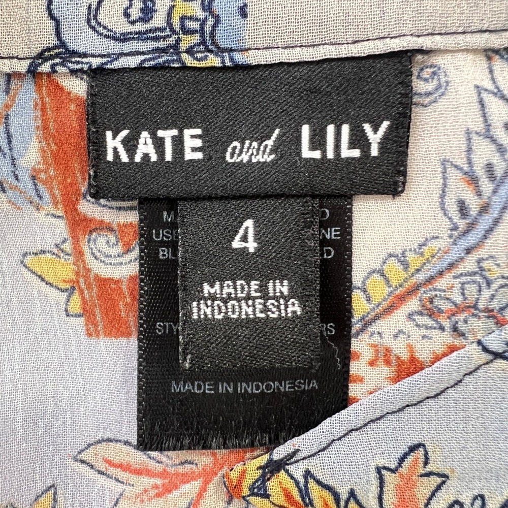 Kate and Lily Patchwork Floral Maxi Dress Blue Paisley Tiered Boho Peasant 4 - Picture 4 of 10